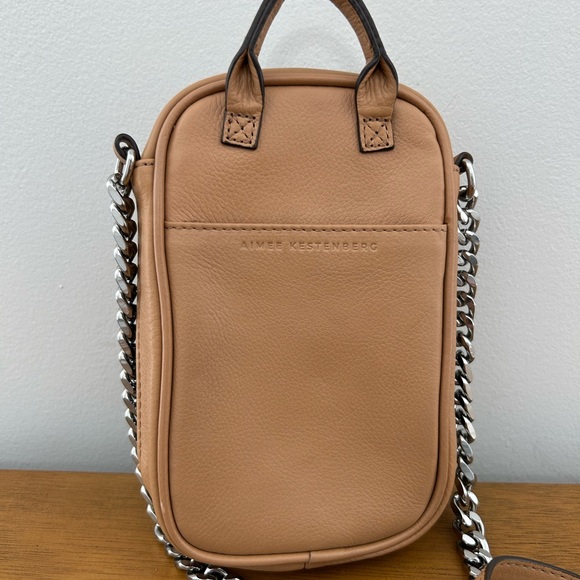 Aimee Kestenberg Tan Crossbody Bag with Silver Accents - Picture 3 of 6